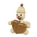 Schneemann Junior mit Herz 15 cm